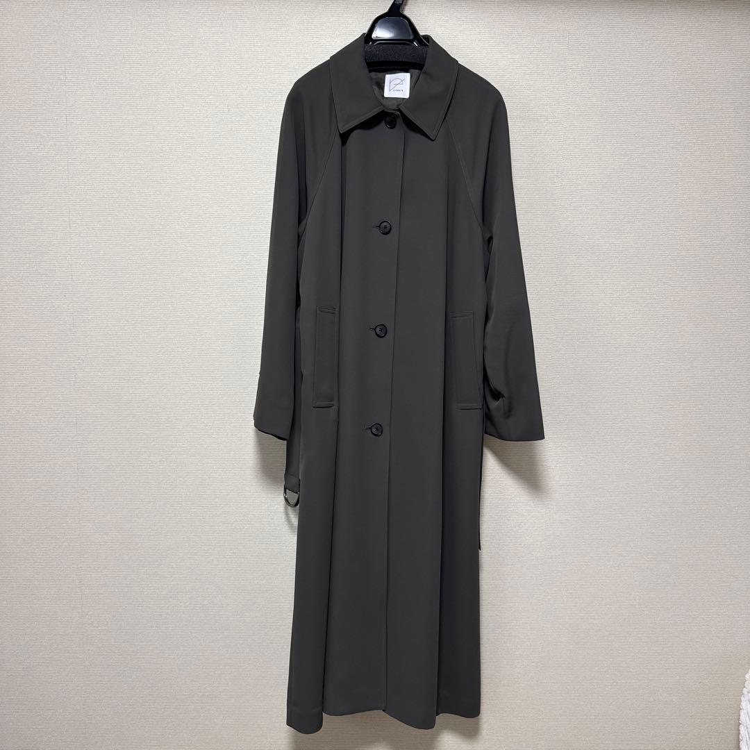 クルーレ crewre ドレープステンカラーコート sepiagray サイズ2