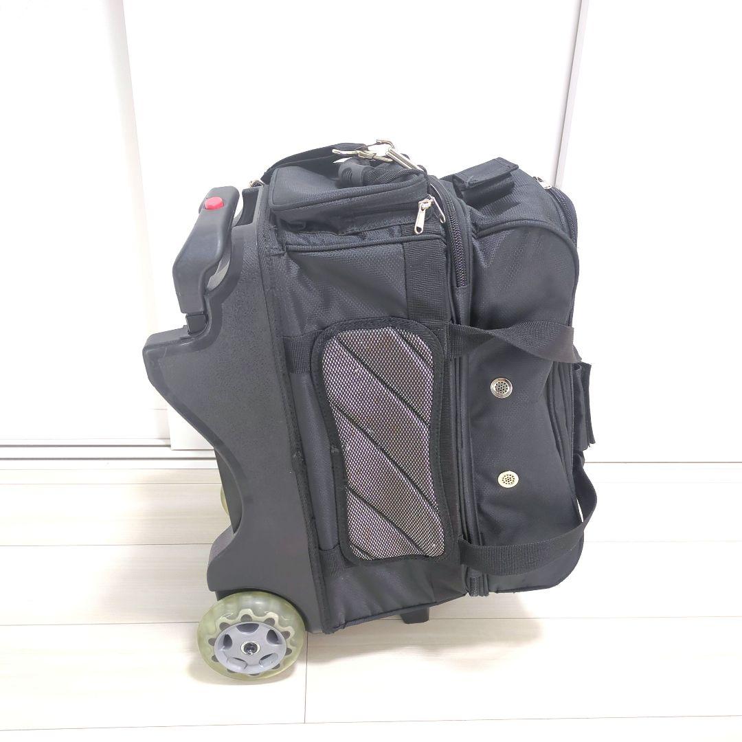 ABS PRO・am ボウリングバッグ 2個用 3way キャリーブラック