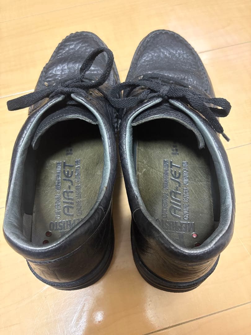 MEPHISTO ブラック レザー カジュアルシューズ