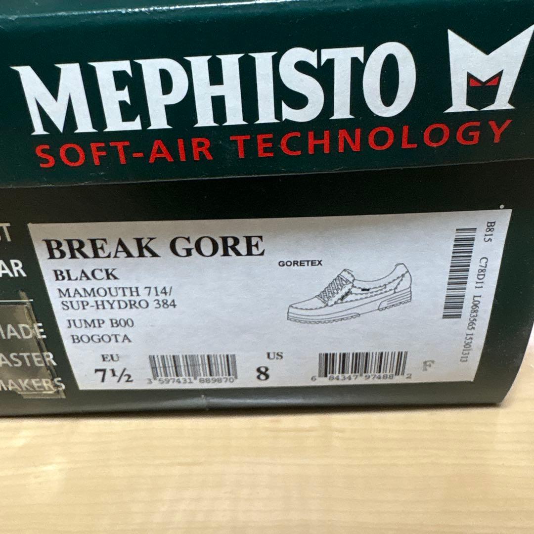 MEPHISTO ブラック レザー カジュアルシューズ