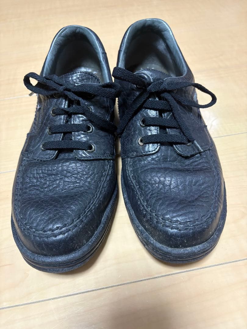 MEPHISTO ブラック レザー カジュアルシューズ