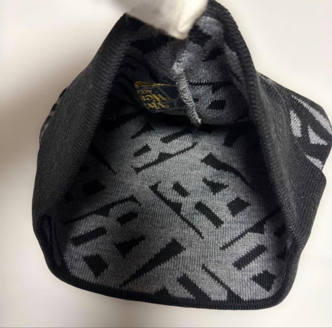 Vivienne Westwoodニット帽／ビーニー黒×グレー