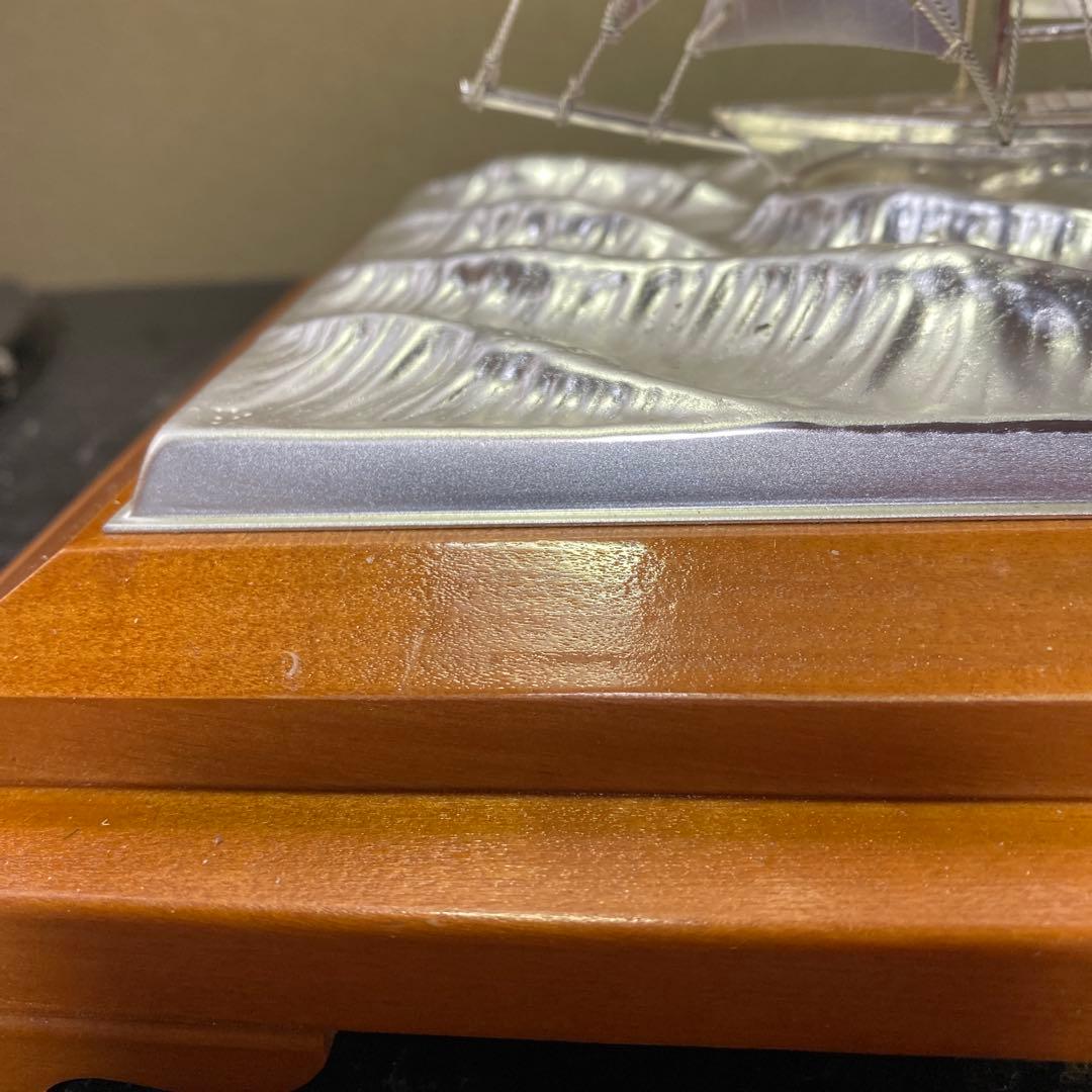 銀製　ヨット置物25cm24.5cm