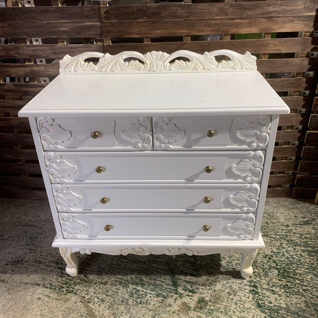 K096 スリーアイ 天然木 4段チェスト