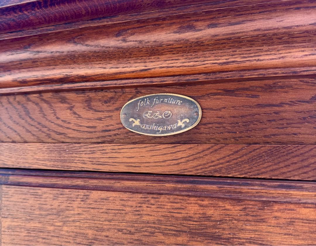 北海道えぞ民芸家具 GRACE80 キュリオケース 38万円 照明付キャビネット