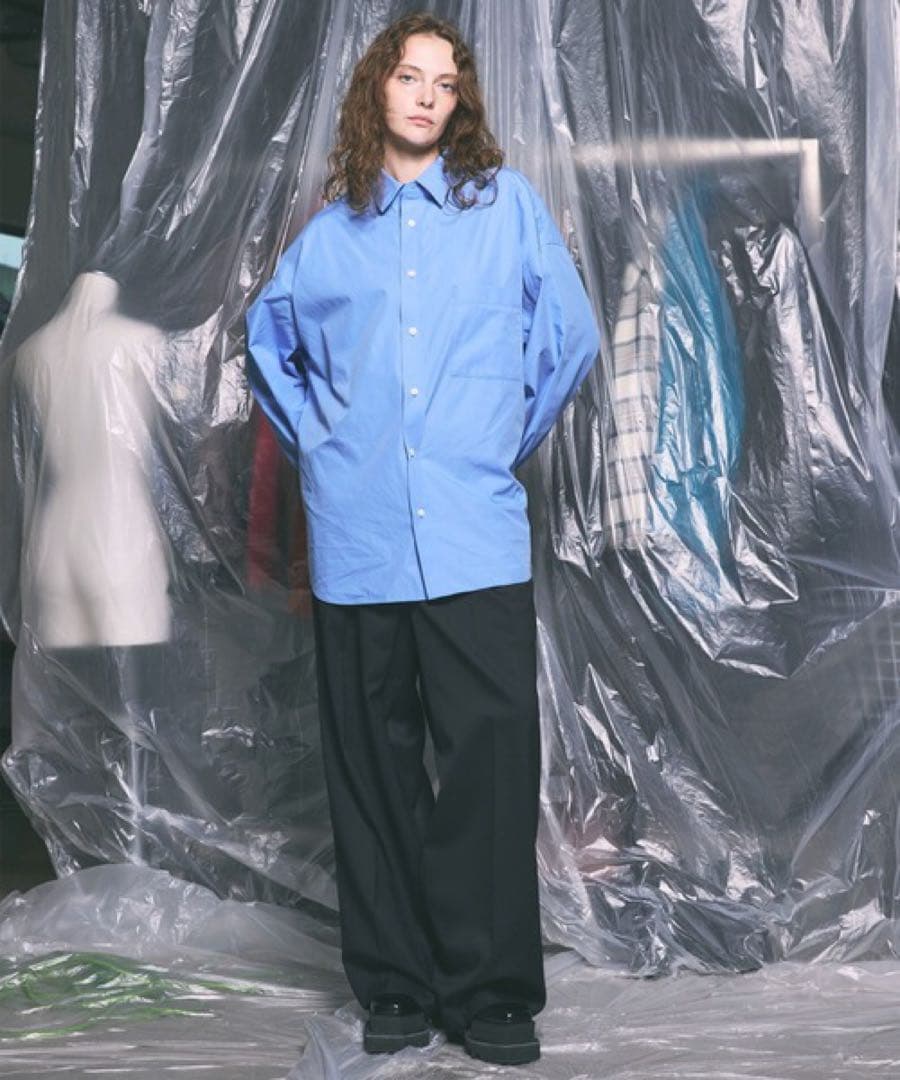 タグあり メゾンスペシャル ウールミックスコンティニュアスツータックワイドパンツ