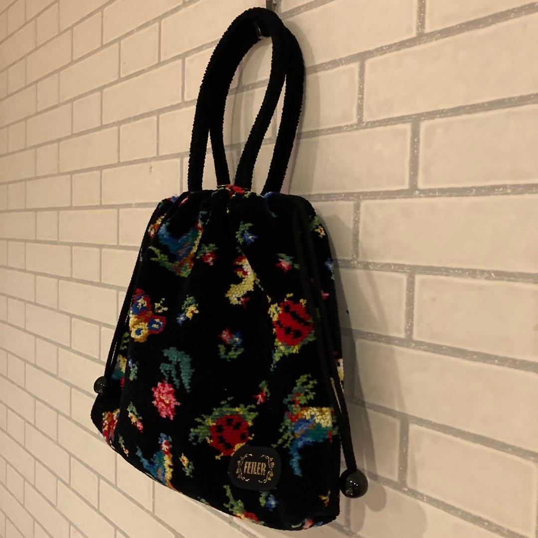 ❤️新品❤️FEILER ハイジーブラックトートバッグ・巾着バック