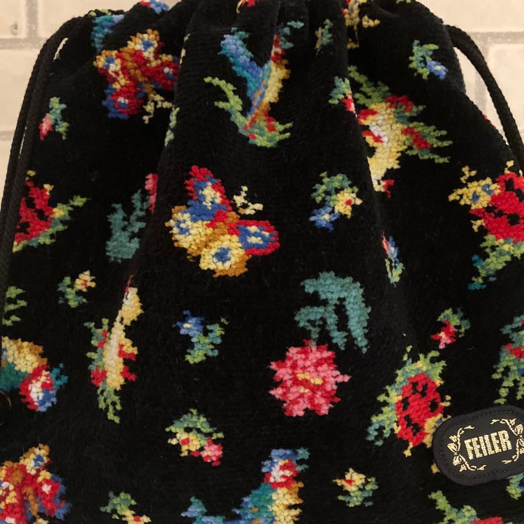 ❤️新品❤️FEILER ハイジーブラックトートバッグ・巾着バック