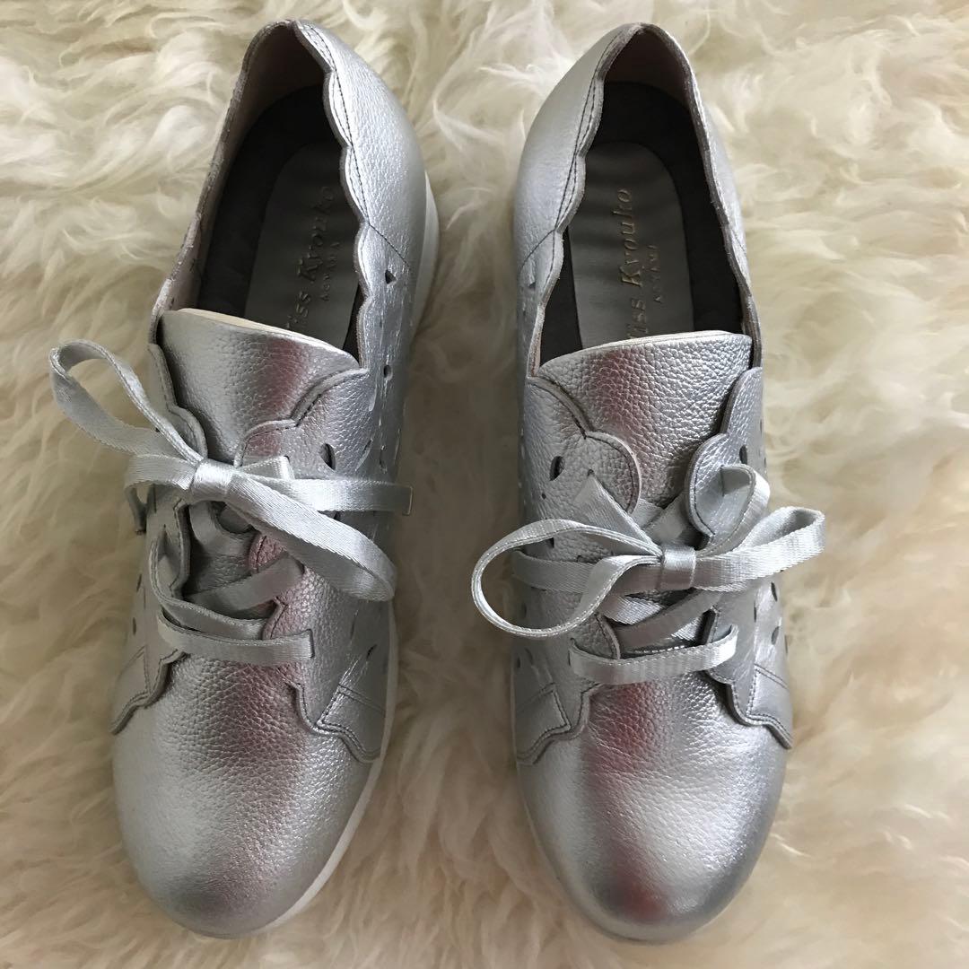 Miss Kyouko シルバー スニーカー 24.5cm