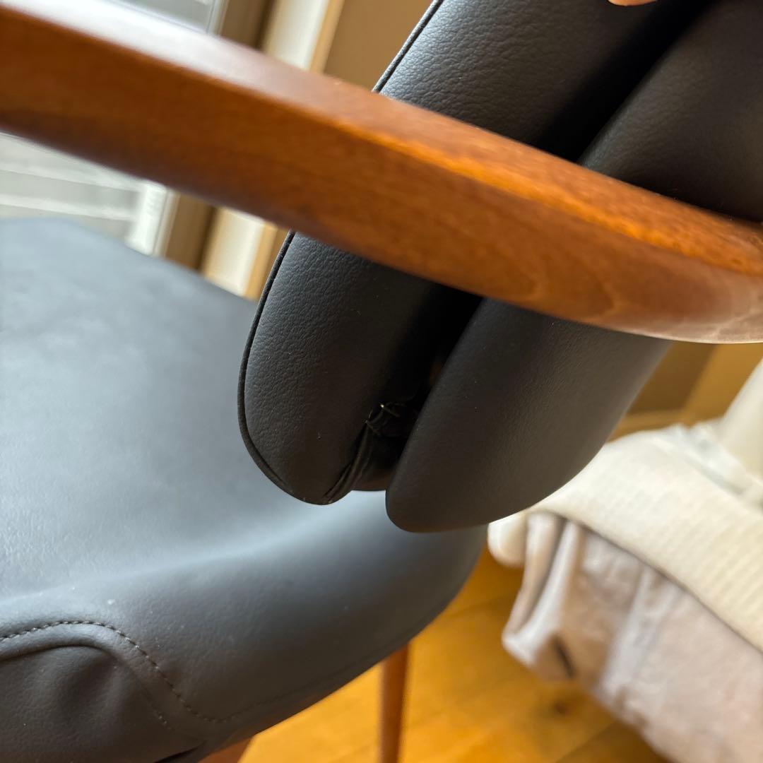 DLR　④飛騨産業　セミアームチェア　ブラック