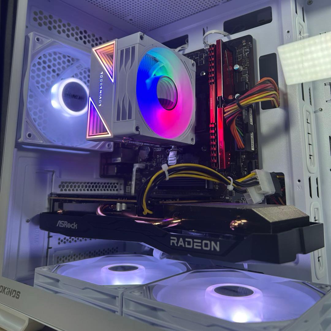 高性能 白 ゲーミングPC RX6600 Windows11 FPSゲーム快適