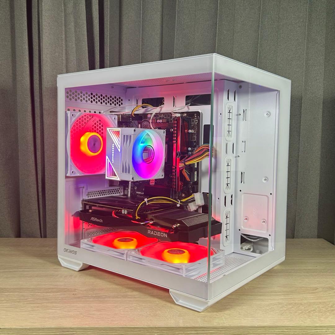 高性能 白 ゲーミングPC RX6600 Windows11 FPSゲーム快適