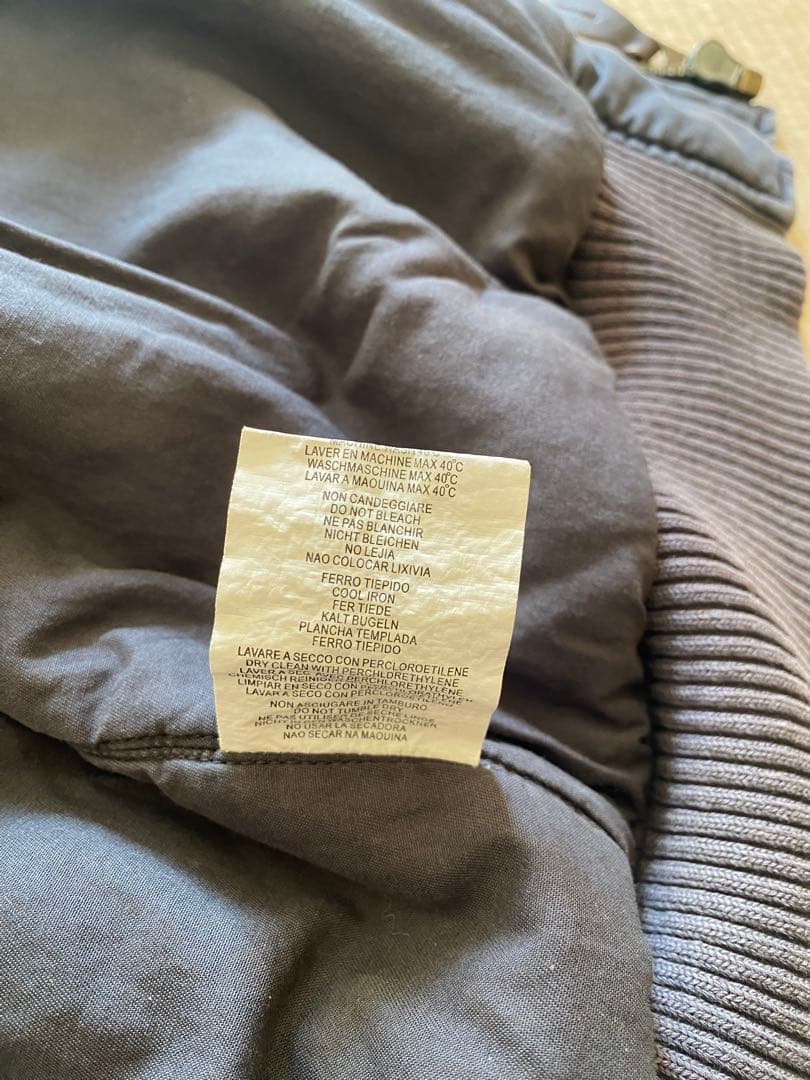 REPLAY グレー、 ダークブルー MA-1ジャケット ファー襟付き