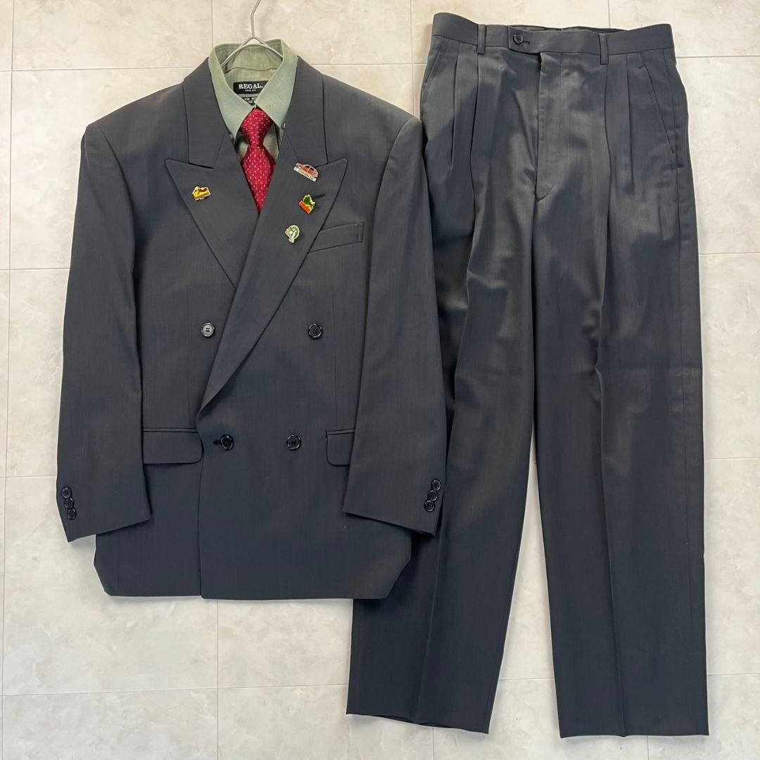 美品 豪華5点セット 90s ダブルスーツ ジョルジオアルマーニネクタイ 成人式