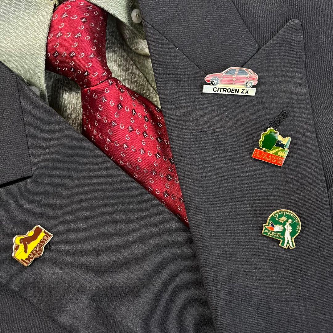 美品 豪華5点セット 90s ダブルスーツ ジョルジオアルマーニネクタイ 成人式