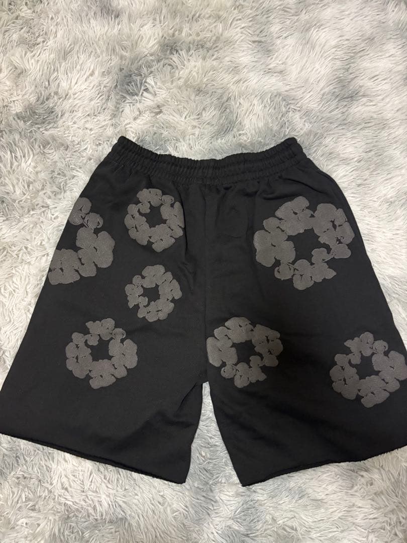 denim tears グレー ブラック ハーフパンツ