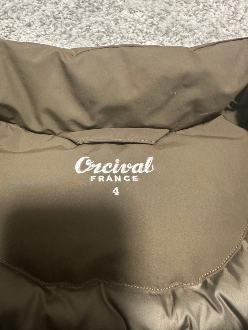 ORCIVAL マットタフタダウンベスト サイズ4（Lサイズ） オリーブ
