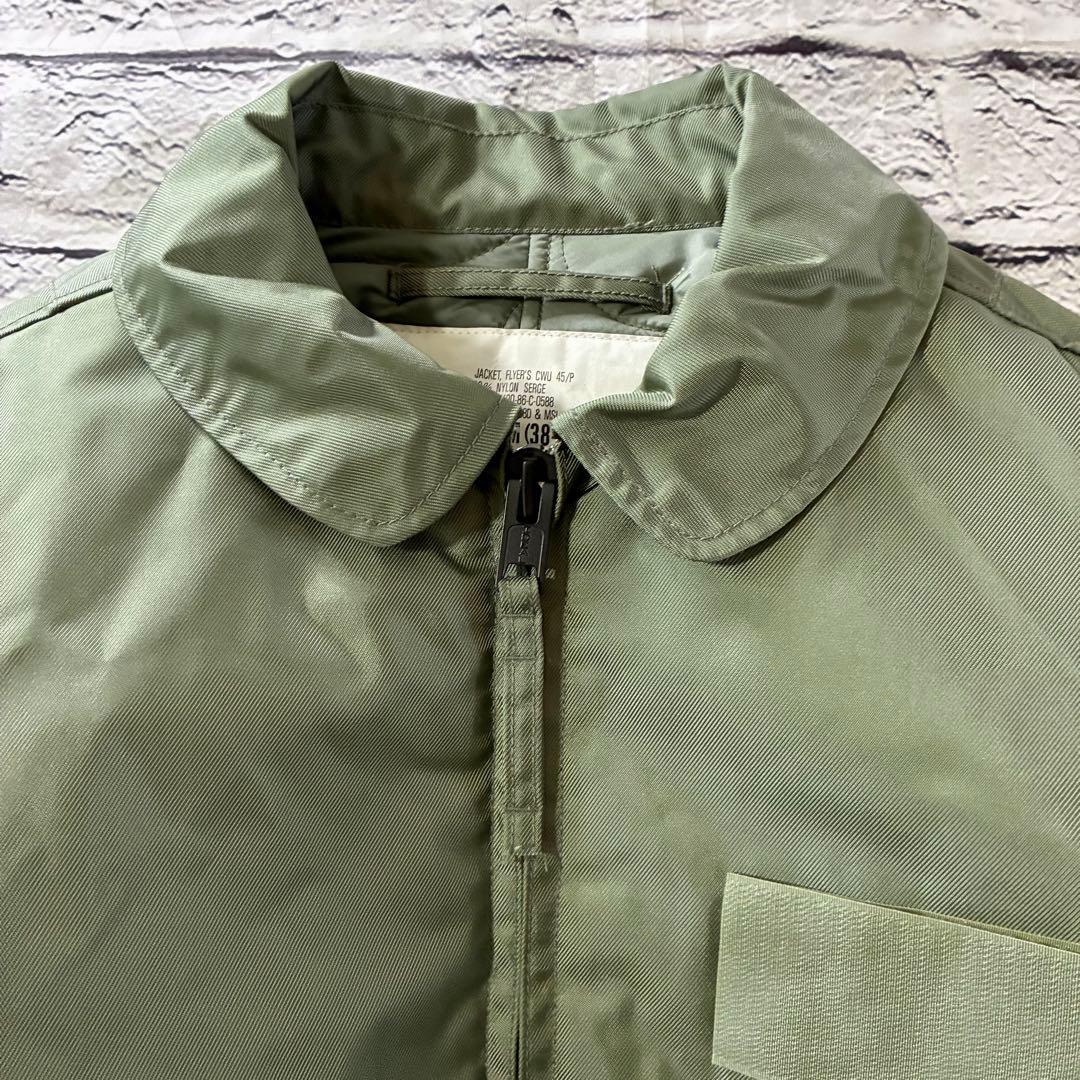【未使用級美品】HOUSTON CWU-45p フライトジャケット M セージ