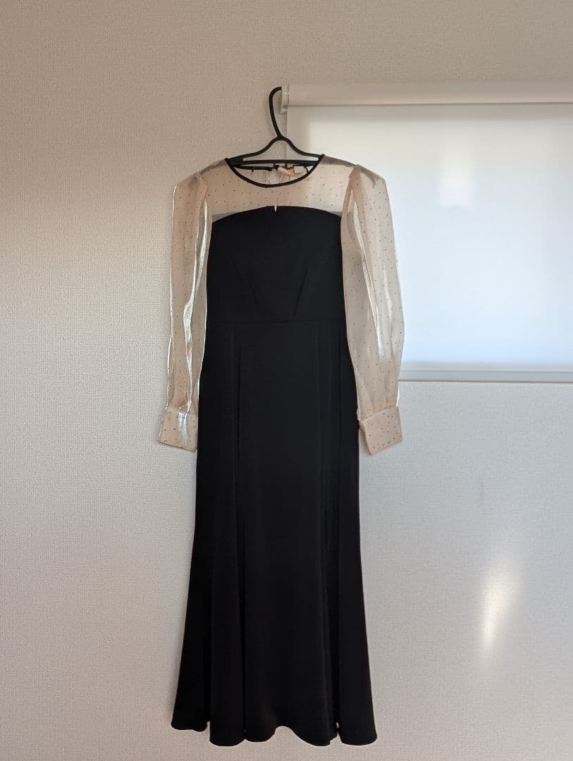 ブラック シフォン パーティードレス　SNIDEL