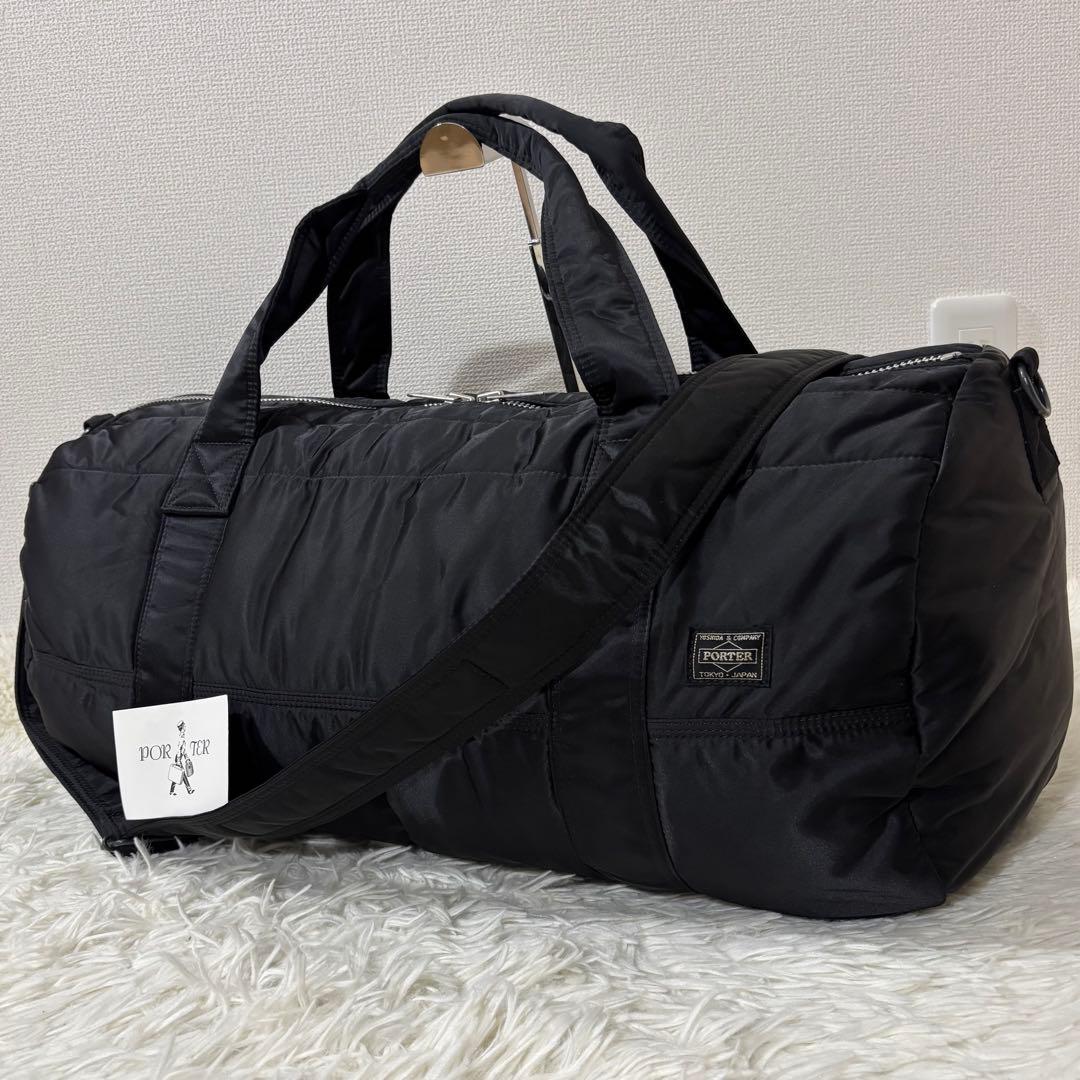 PORTER TANKER ボストンバッグ 2way 大容量 ブラック Ｌサイズ