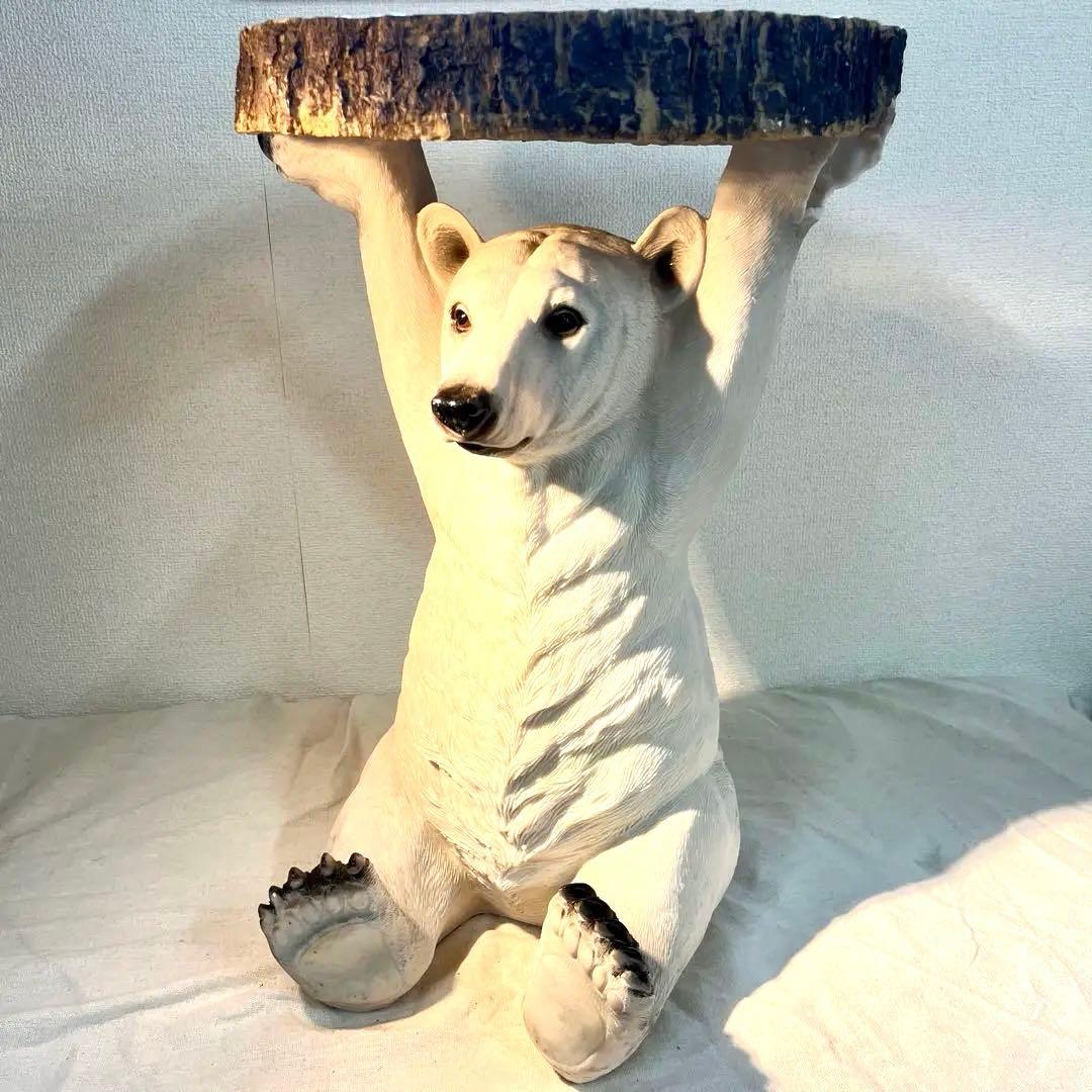 【人気】KARE アニマルサイドテーブル ポーラーベア（シロクマ）