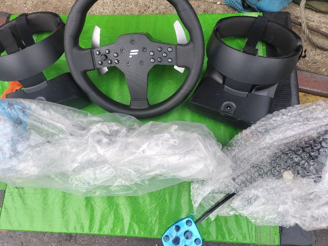 【未使用ペダル付】Simagic風VR＋ハンドル＋3ペダルセット