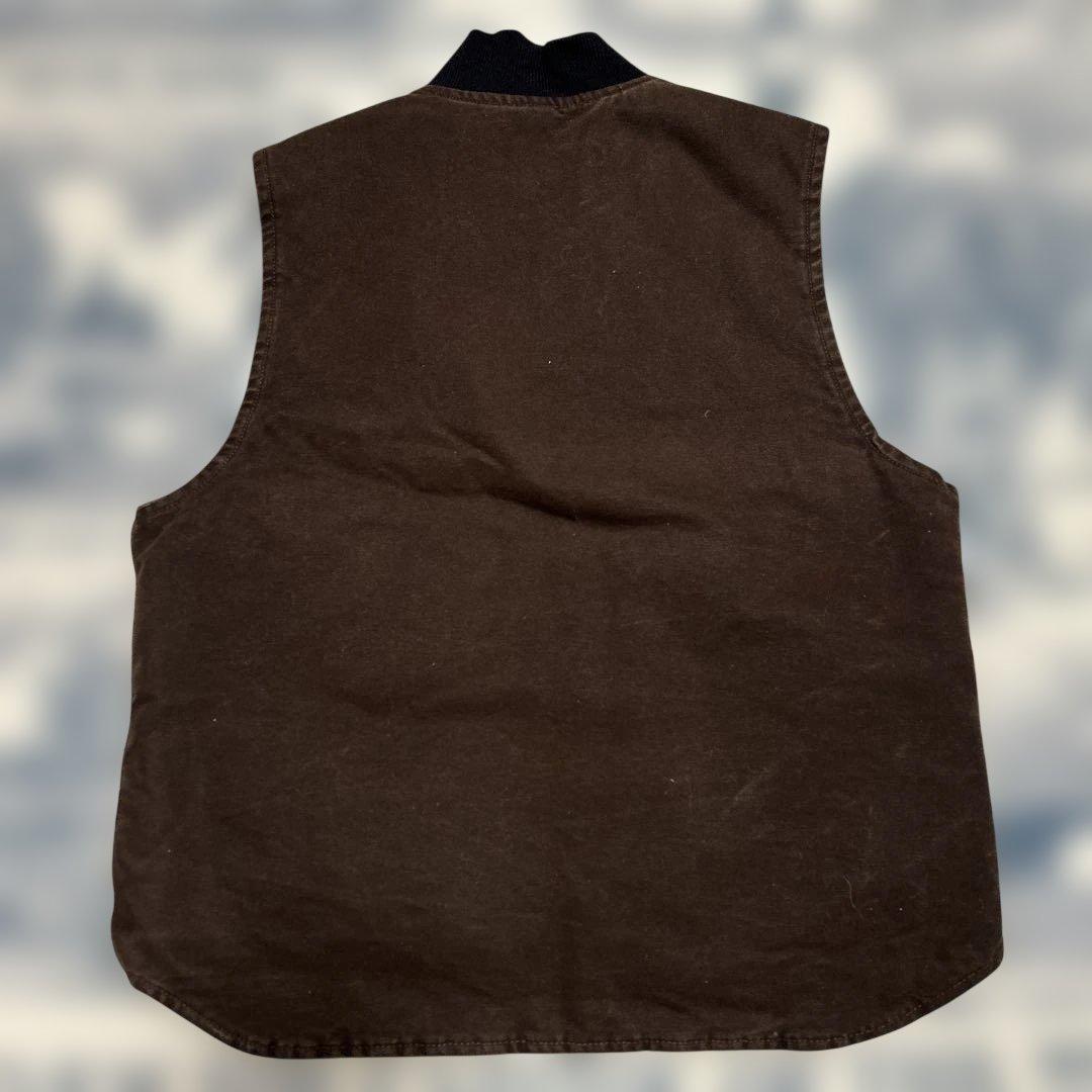 Carhartt ブラウン ジップアップキルティングベスト