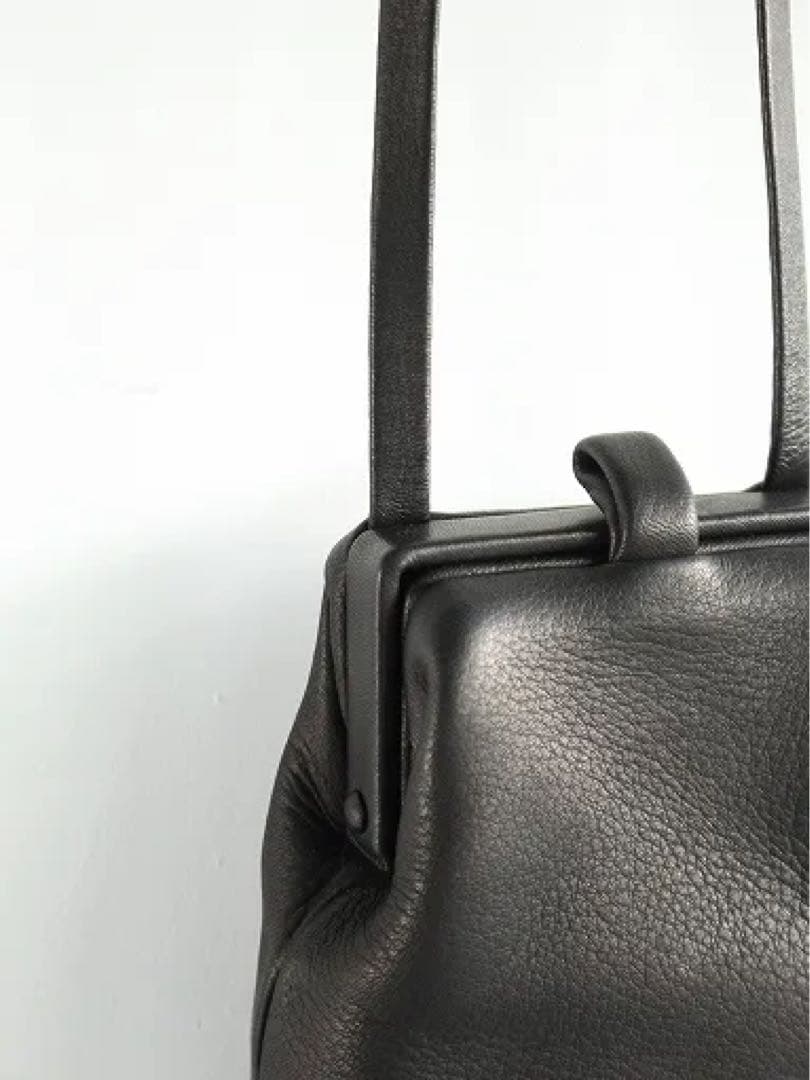 Aeta ディアレザー　ブラックショルダーバッグ　M