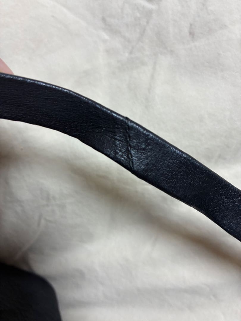 Aeta ディアレザー　ブラックショルダーバッグ　M