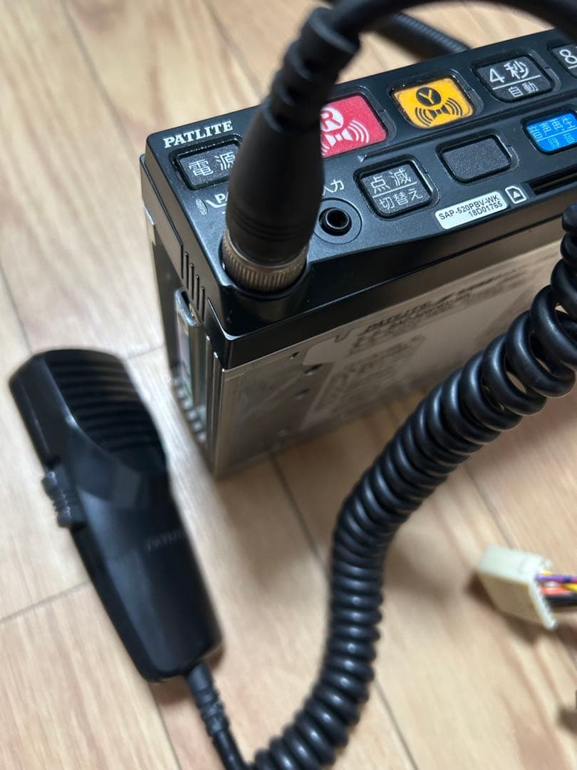 美品 現行型 パトライト サイレンアンプ マイク・ホルダー付き Patlite製