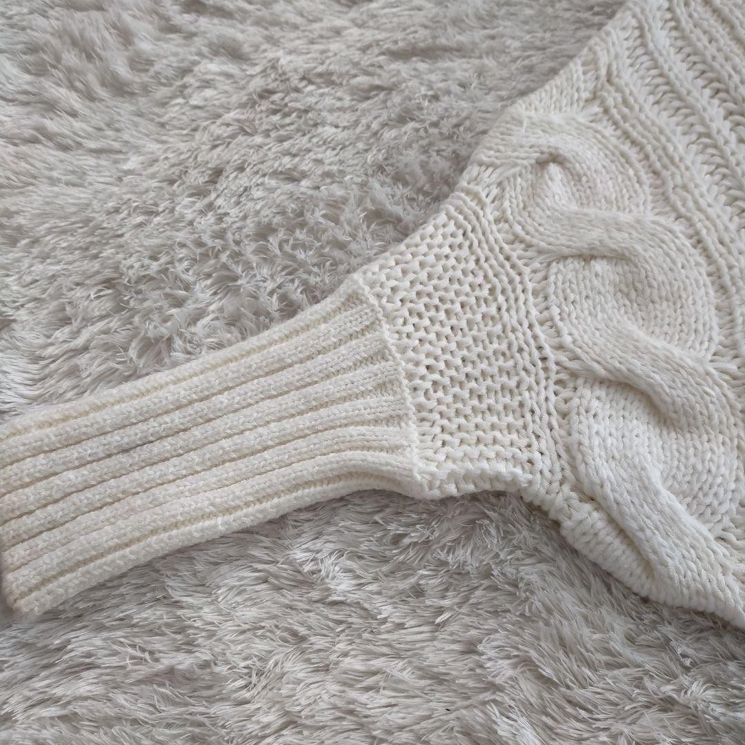 希少　ダチュラ　ドルマン　パール　ケーブルニット　アウター　平成　ギャル