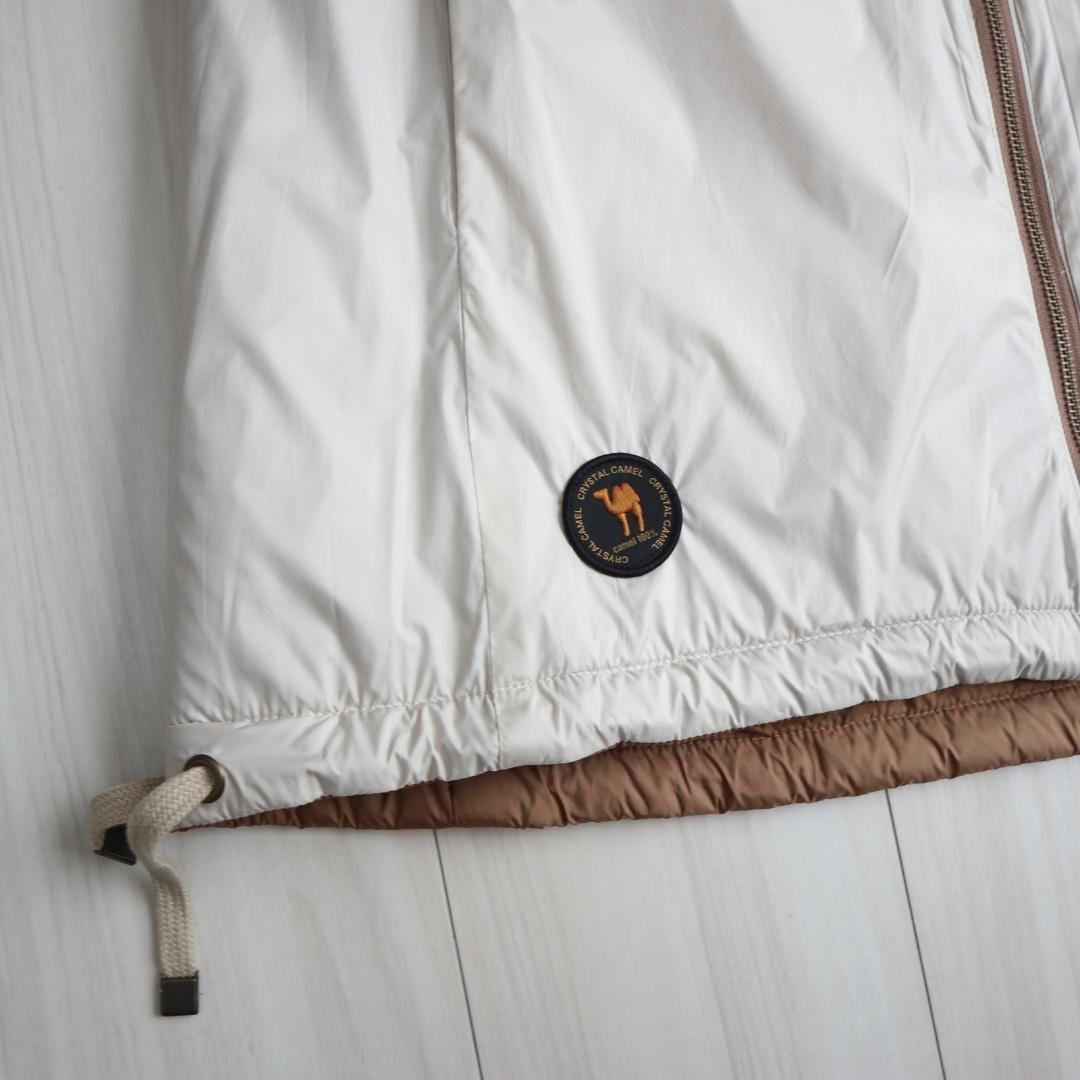 スウィンスウィング　キャメル＝らくだ毛100リバーシブル中綿ベスト　42(XL)