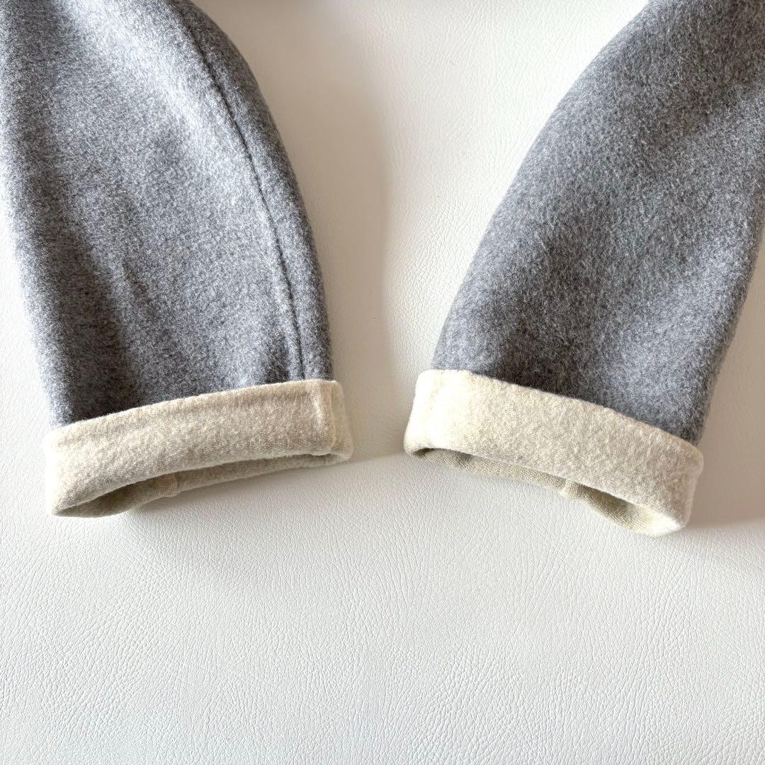 ■美品ENFÖLDコクーンシルエットウールリバーコートノーカラーコート 36