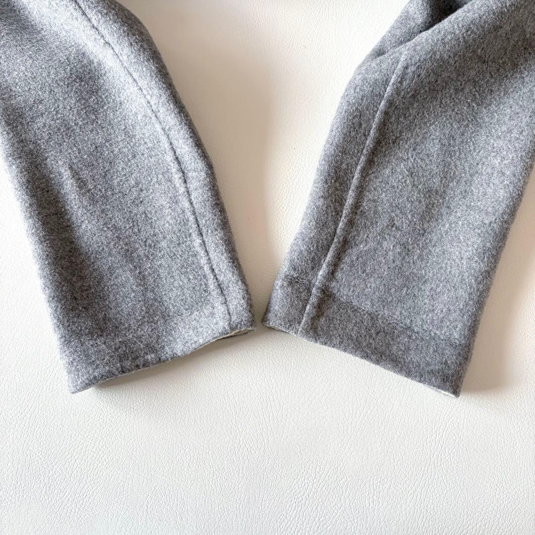 ■美品ENFÖLDコクーンシルエットウールリバーコートノーカラーコート 36