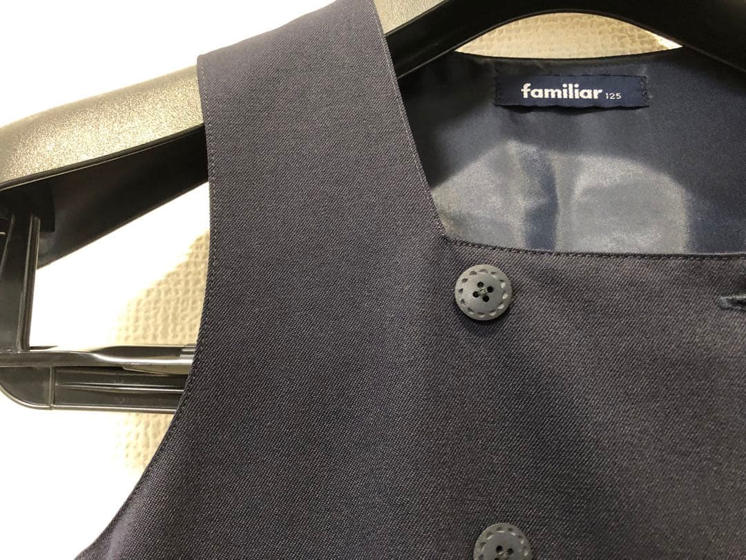 【ファミリア】アンサンブル　濃紺　125サイズ