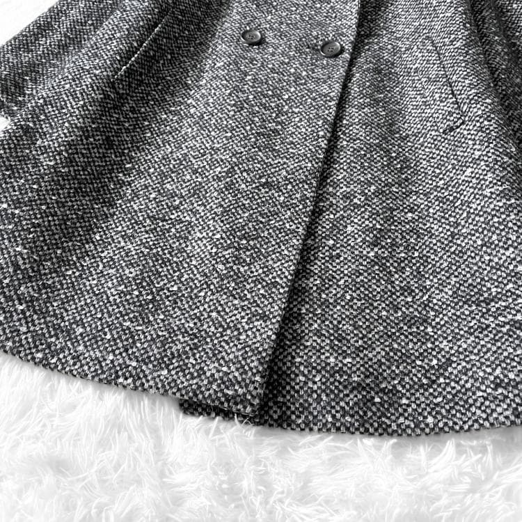 極美品 23区 アンゴラ アルパカ ツイードロングコート