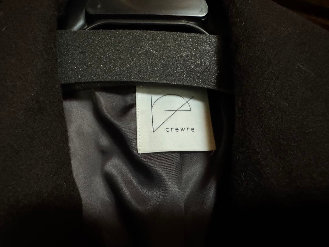 ★最終★在庫処分★crewre アジャスタブルウールロングコート ダークブラウン