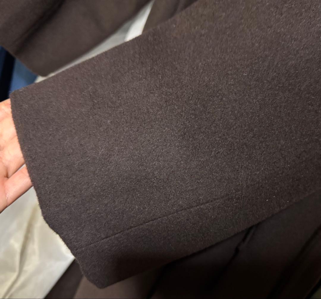 ★最終★在庫処分★crewre アジャスタブルウールロングコート ダークブラウン