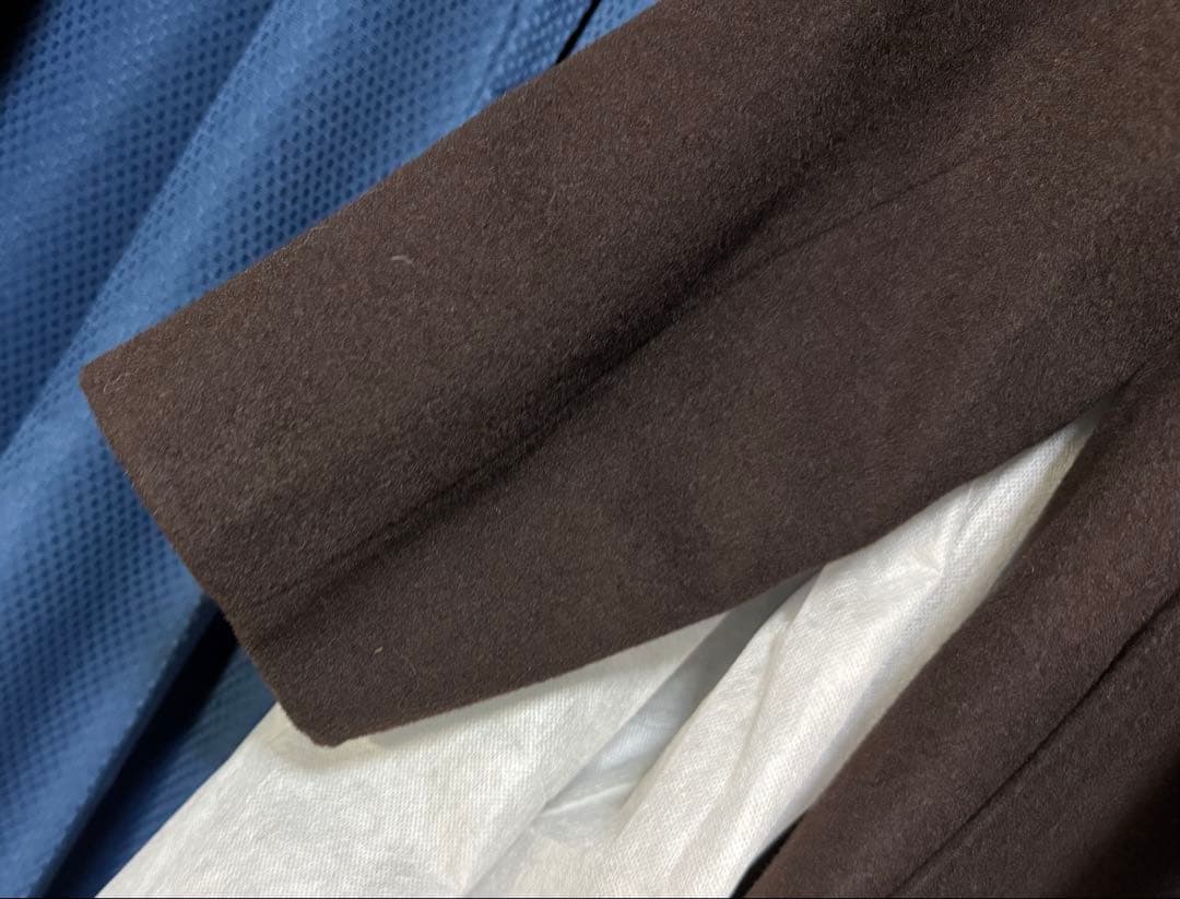 ★最終★在庫処分★crewre アジャスタブルウールロングコート ダークブラウン