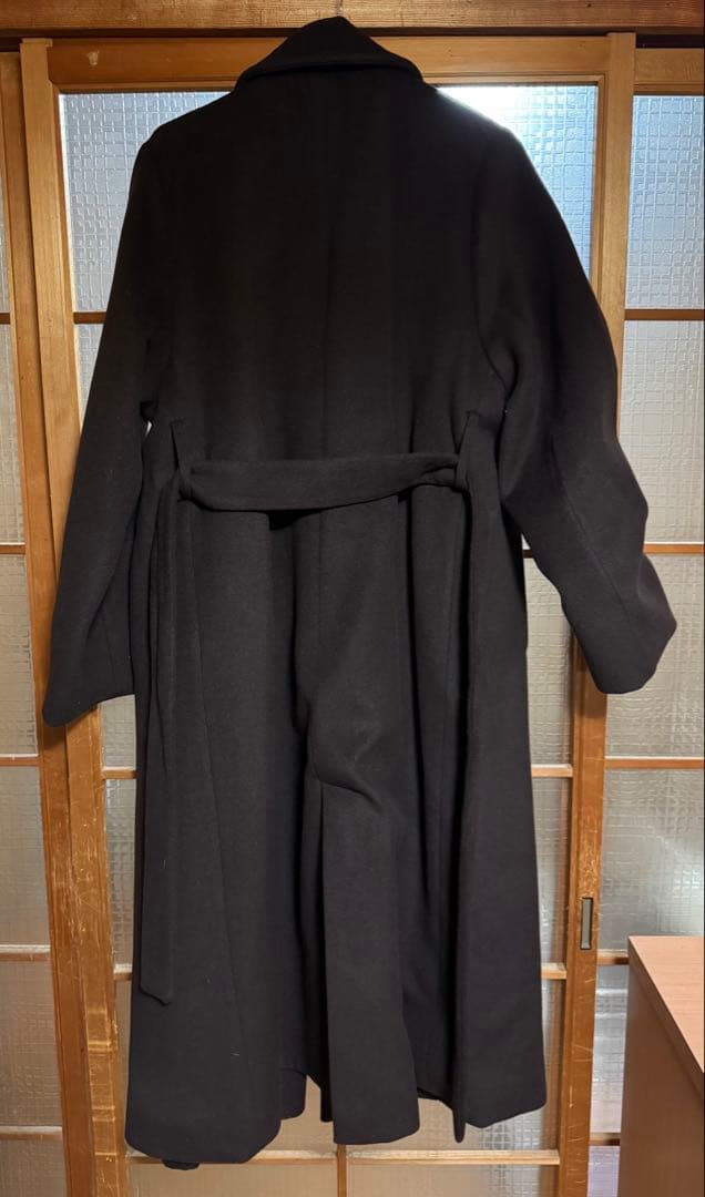 ★最終★在庫処分★crewre アジャスタブルウールロングコート ダークブラウン