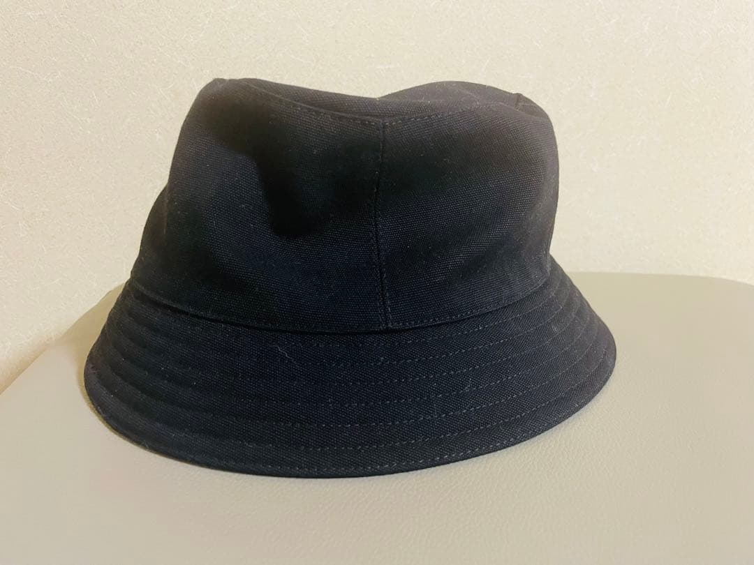 【未使用】エルメス 黒 ハット カルヴィ シーシェル 58