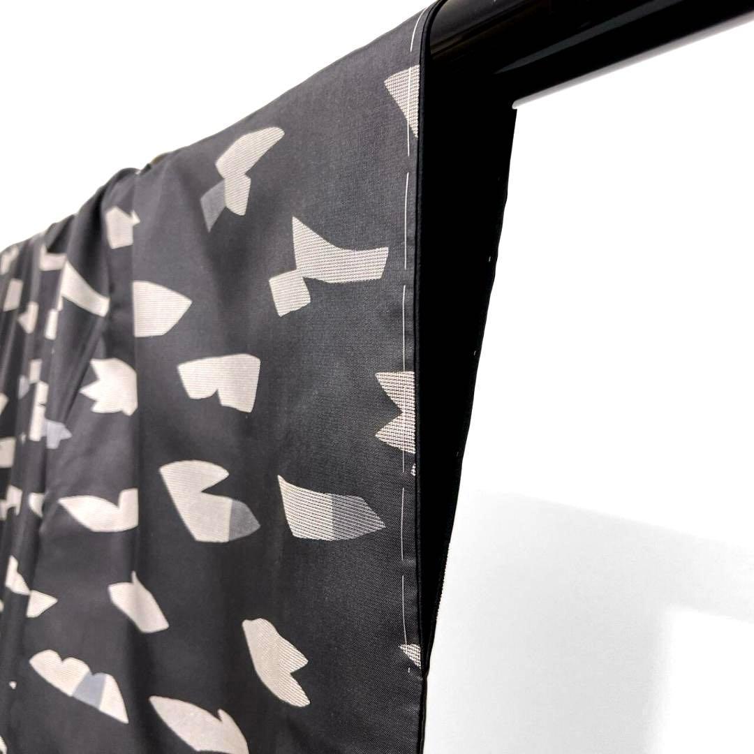 未着用　付け下げ　大島紬　染大島紬　泥染　抽象模様　着物　052a p