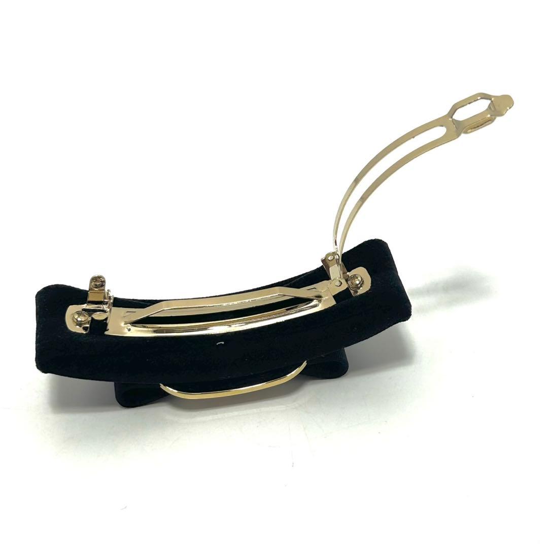 未使用 サルヴァトーレフェラガモ リボン バレッタ アクセサリー ラインストーン