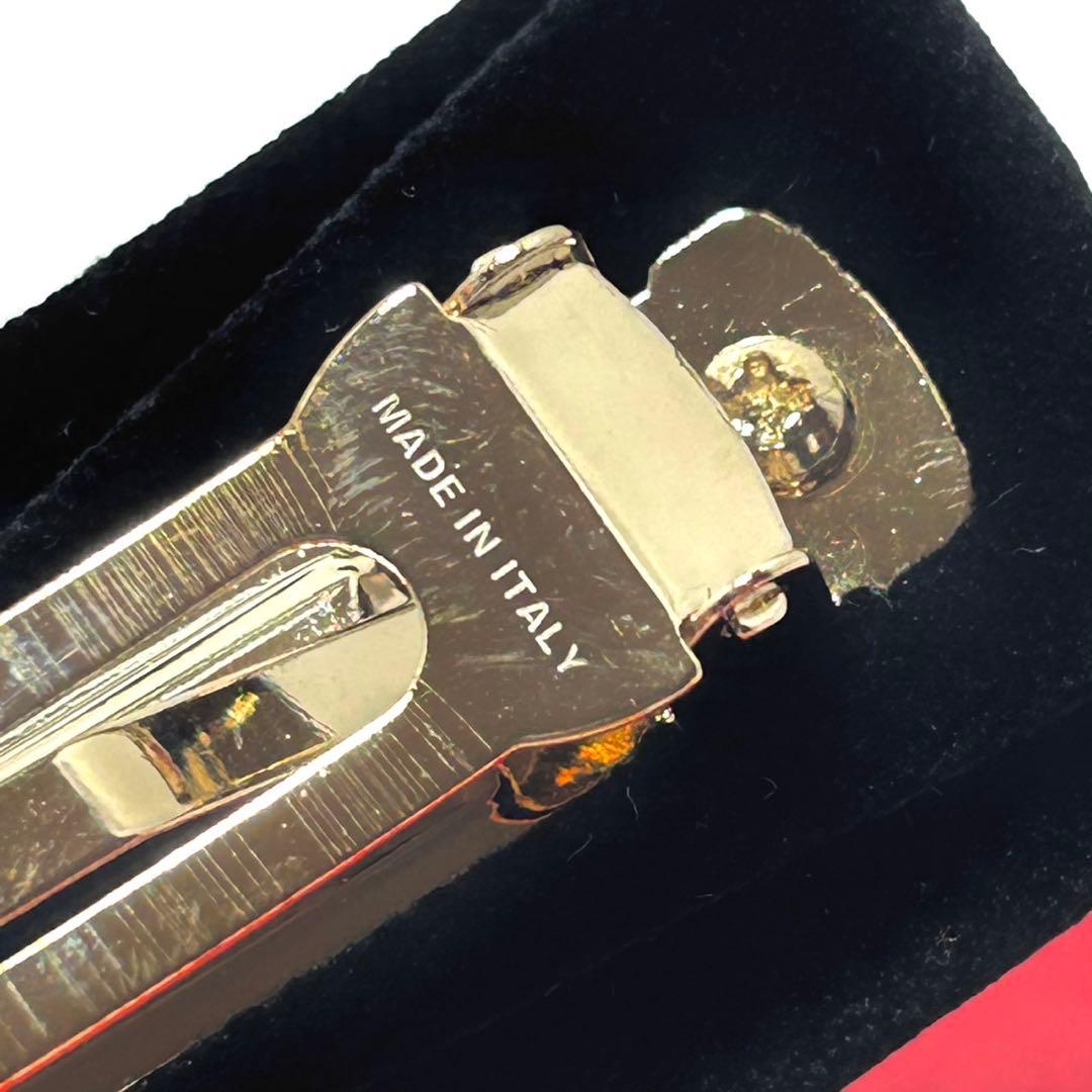 未使用 サルヴァトーレフェラガモ リボン バレッタ アクセサリー ラインストーン