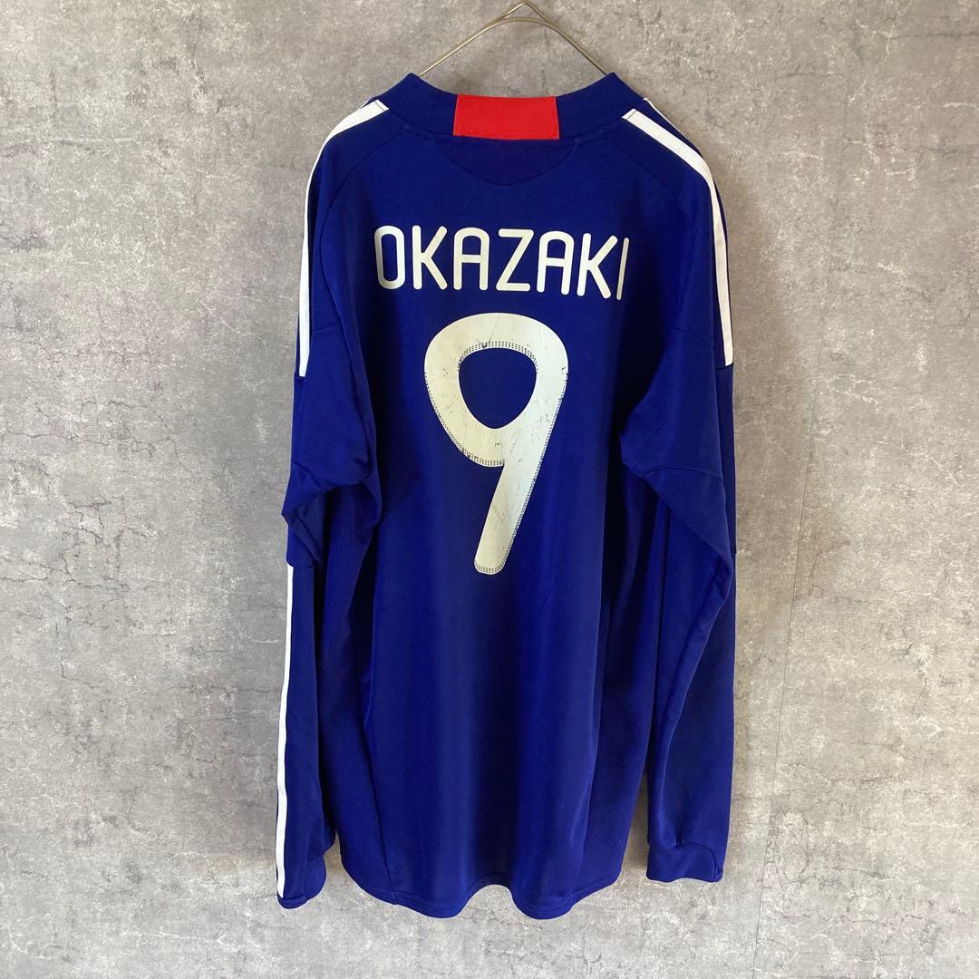 JFA 岡崎　代表ユニフォーム　長袖　adidas製　9番　Lサイズ