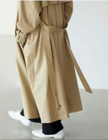 【美品】北欧暮らしの道具店 着こなしきまるトレンチコート　ベージュ