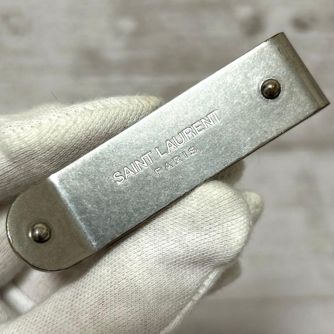 YSL サンローラン　 ビルクリップ　マネークリップ　札入れ　シルバー