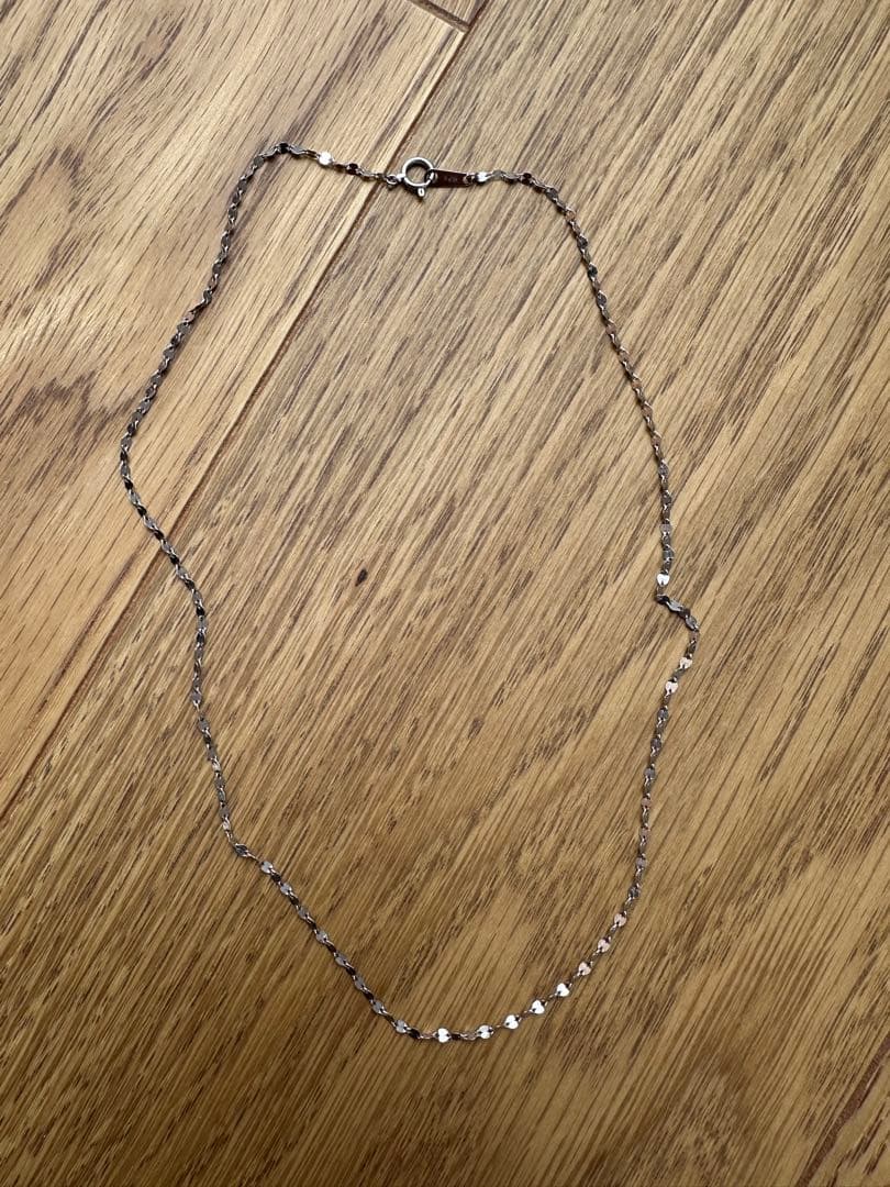 純プラチナ　ペタルチェーンネックレス　約42㎝