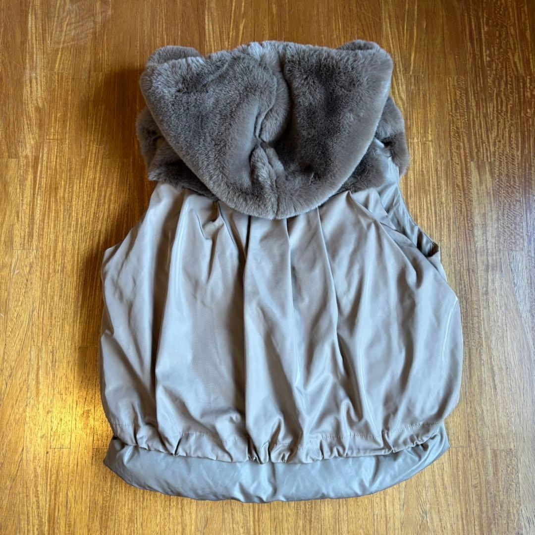 新品！異素材ダウンファーベスト