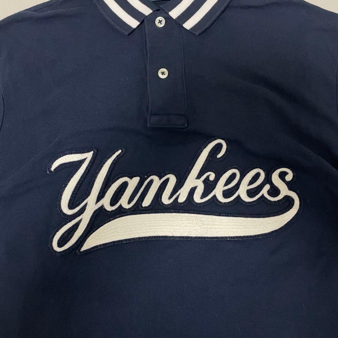 人気 完売 コラボ ラルフローレン ヤンキース ポロシャツ ネイビー S